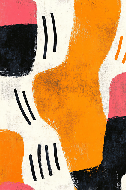 Abstract Organic Shapes Composition