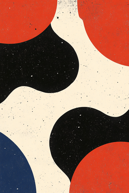 Abstract Organic Shapes Composition