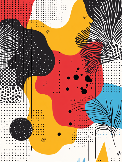 Abstract Organic Shapes Composition