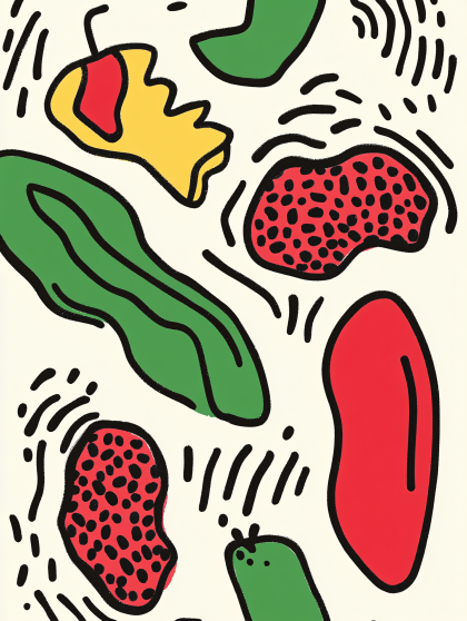 Abstract Organic Shapes Pattern