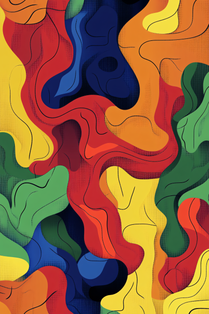Abstract Organic Shapes Pattern