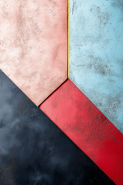 Abstract Painted Concrete Wall
