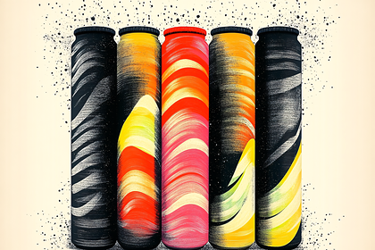 Abstract Patterned Cylinders