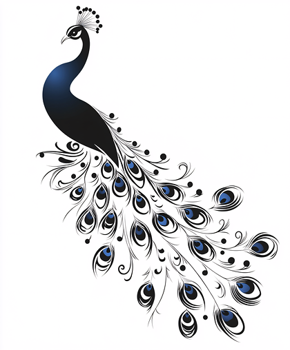 Abstract Peacock Design