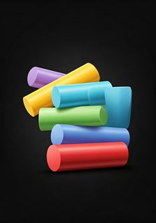 colorful-3d-cylinders