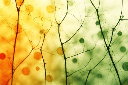 Abstract Plant Structure with Bokeh