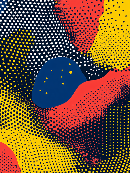 Abstract Polka Dot Composition