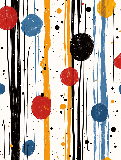 Abstract Polka Dot Stripe Pattern