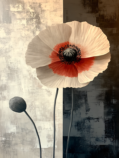 Abstract Poppy Art