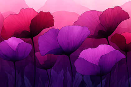 Abstract Poppy Garden