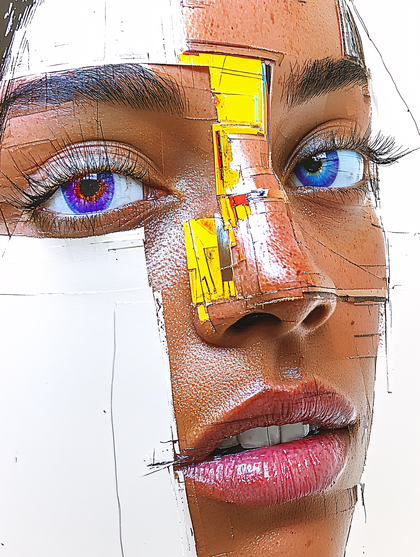 Abstract Portrait Collage