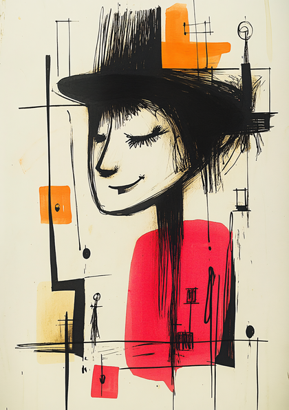 Abstract Portrait with Hat