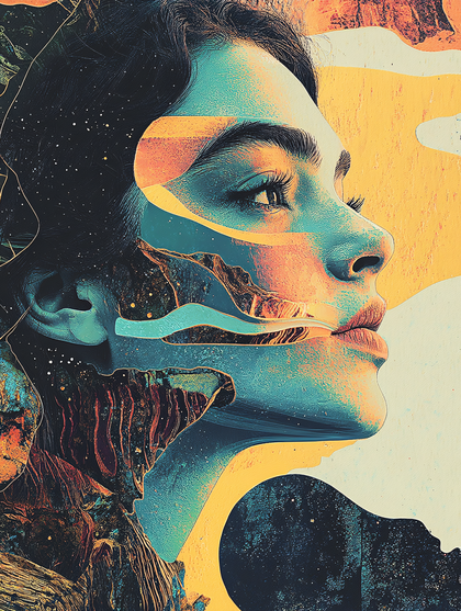 Abstract Portrait with Landscape Elements