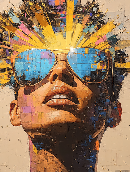 Abstract Portrait with Sunglasses