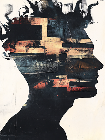 Abstract Profile Silhouette