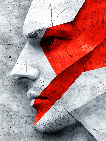 Abstract Profile With Bold Graphic