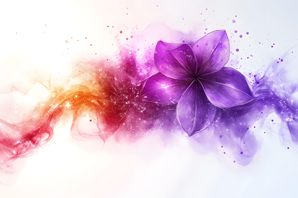 Abstract Purple Flower