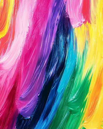 Abstract Rainbow Brushstrokes