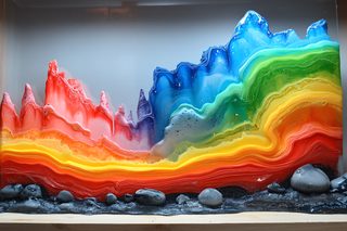 Abstract Rainbow Mountains