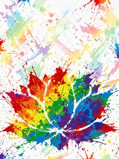colorful lotus splatter