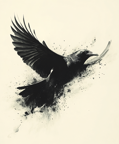 Abstract Raven Flight