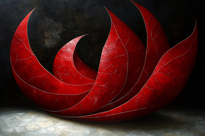 Abstract Red Leaves