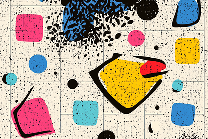 Abstract Retro Geometric Pattern