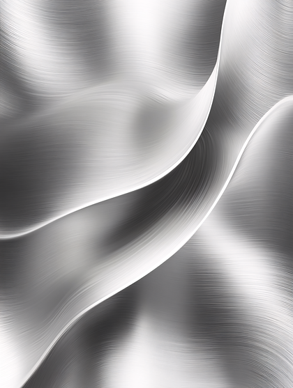 Abstract Silver Metallic Curves