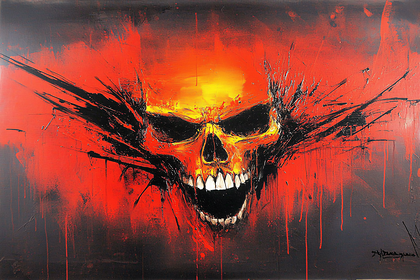 Abstract Skull Explosion
