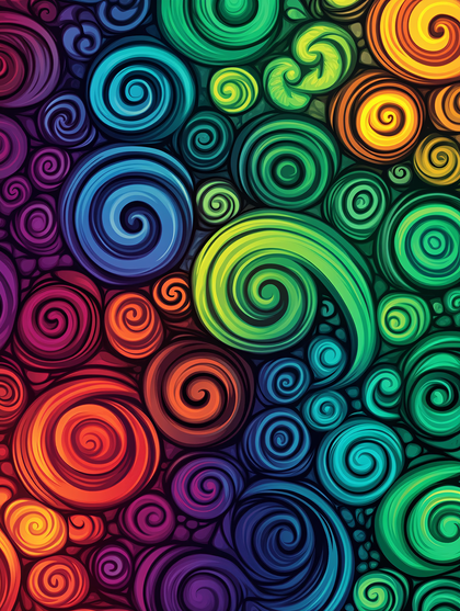 Abstract Spiral Swirls