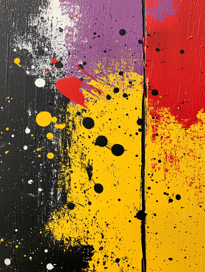 Abstract Splatter Art in Vibrant Colors