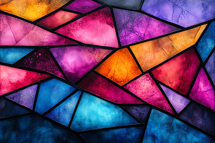 Abstract Stained Glass Design