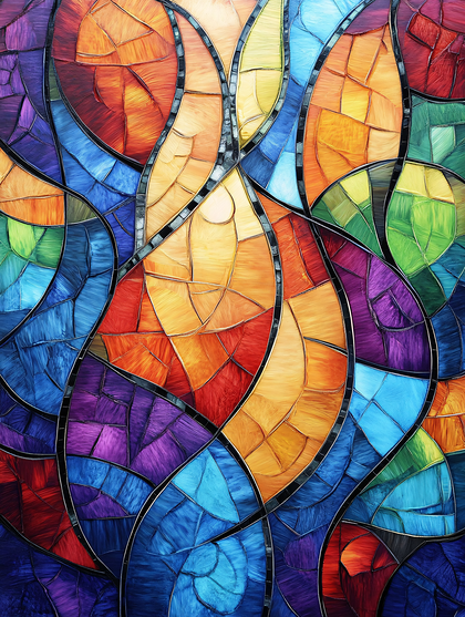 Abstract Stained Glass Design