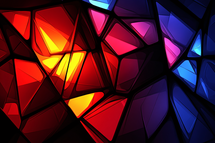 Abstract Stained Glass Style Design