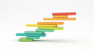 colorful block stairs