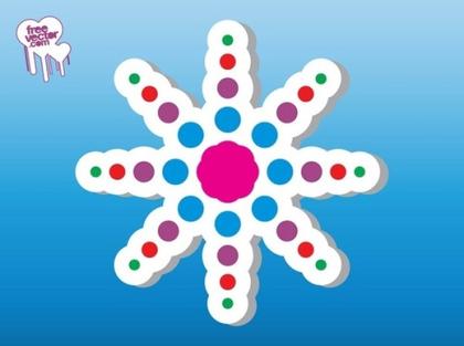 Abstract Sticker Design Free Vector