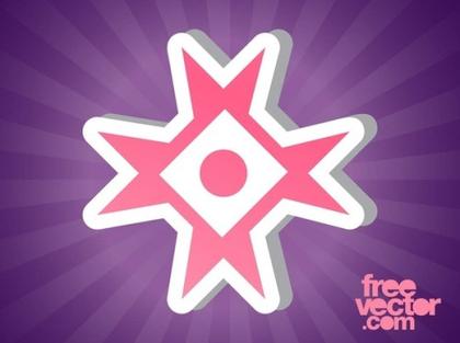 Abstract Sticker Free Vector