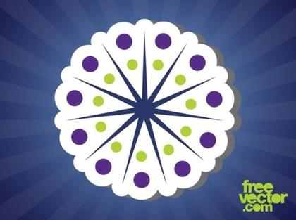 Abstract Sticker With Circles Free Vector