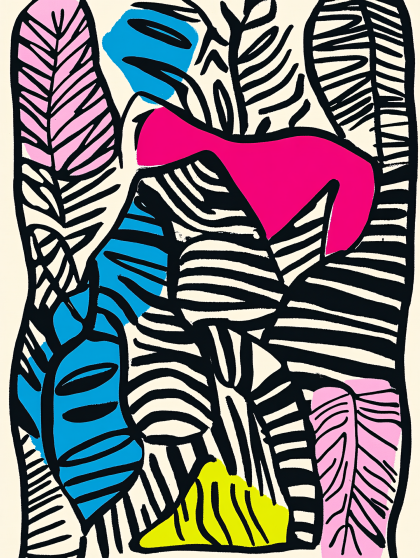 Abstract Striped Foliage