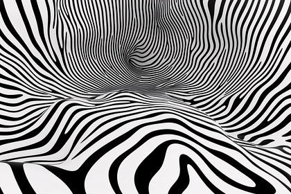 Abstract Striped Landscape with Vortex