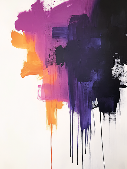 Abstract Strokes with Dripping Paint