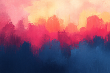 Abstract Sunset Brushstrokes