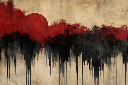 Abstract Sunset Drip