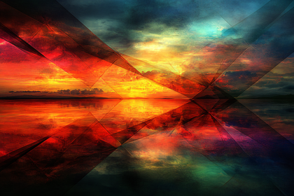 Abstract Sunset Reflections