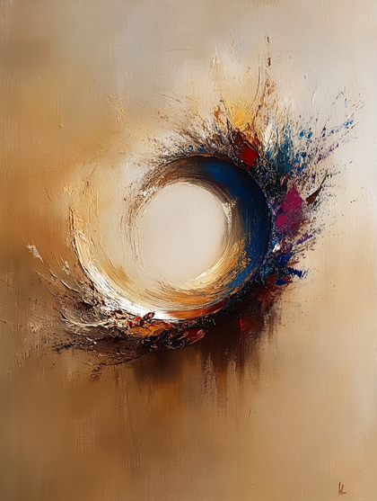 Abstract Swirl In Beige