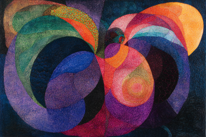 Abstract Swirling Petals Design