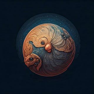 abstract planet bird