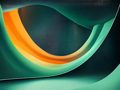 Abstract Teal And Orange Curves