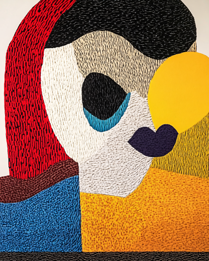 Abstract Textile Portrait