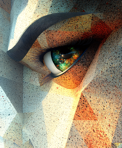 Abstract Textured Eye